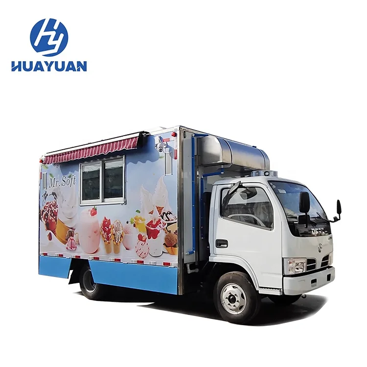 304 Stainless Steel Street Snack Coffee Food Trailer Mobile Ice Cream Food Cart Truck