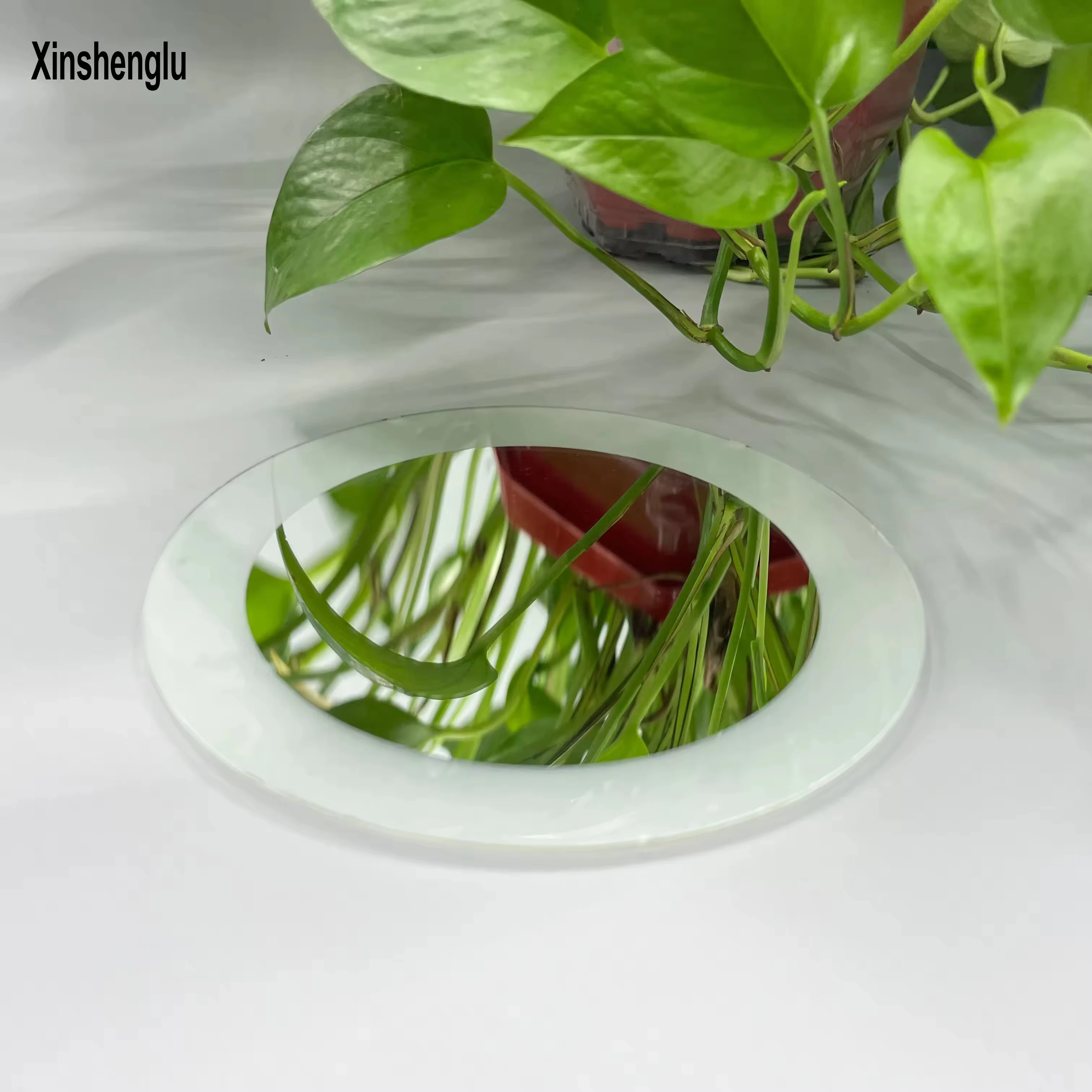 Customizable 3x5x Sandblasting Magnifying Glass For Bathroom LED Mirrors