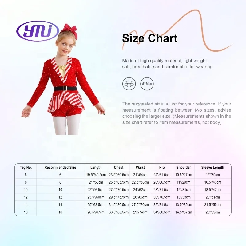 6-16 Custom Wholesale Girl Dance Leotard Child Jumpsuit Party Christmas Costume Kids Performance Wear costumes for children