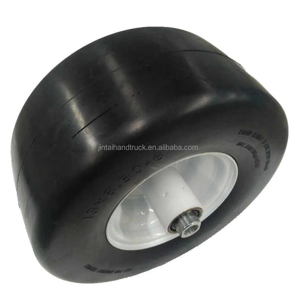 13x6.50-6 semi pneumatic tire slick rubber wheel smooth pattern tire 13x650-6