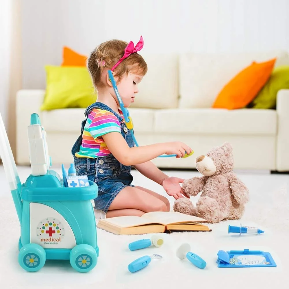 Doctor Set Kids Medical Trolley Toy for Kids Role Play Doctor Play set Doctor Accessories Nurse Educational Game