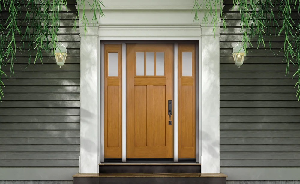 A large number of overseas trade fiberglass doors.