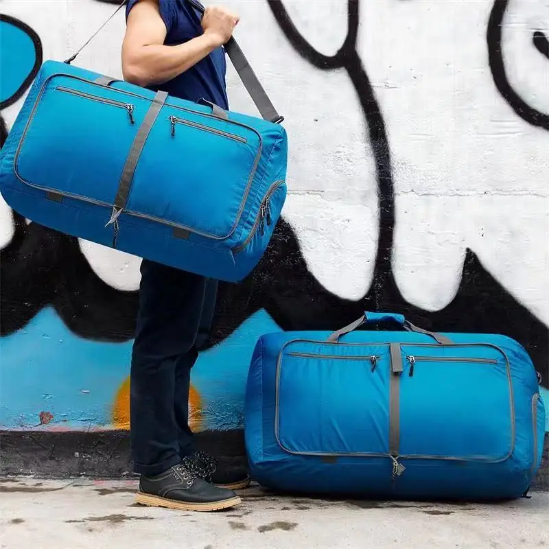 Custom Lightweight Gym bag Foldable men women Travel sports fitnesss Bag waterproof Duffle Bag With Shoe Compartment