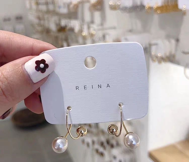 China factory print custom high quality logo earrings card paper hang card