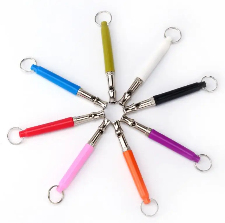 Ультразвуковой свисток для домашних животных, простой стиль, красочные никелированные медные свистки для укусов, устойчивые к укусам, для занятий спортом, приспособление для послушания собак