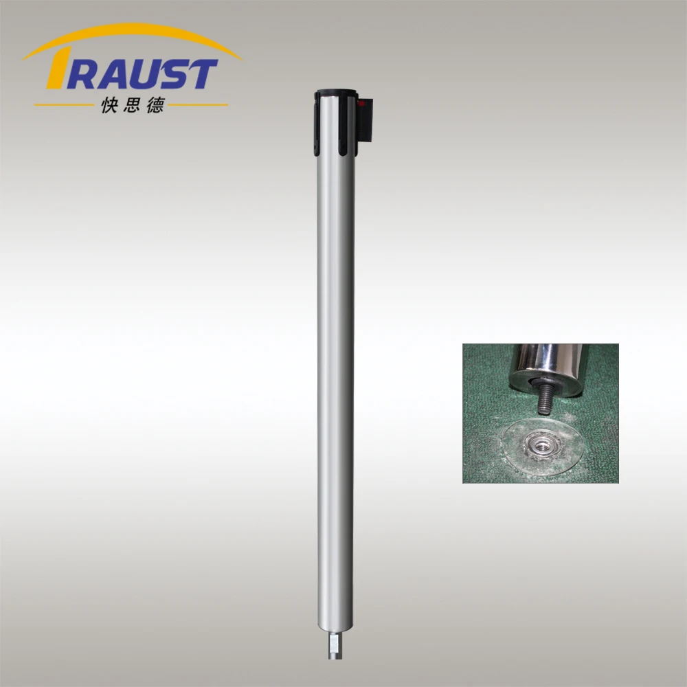 Traust museum station theater custom line stainless steel q manager queue stand barrier post stanchions rope product for sale