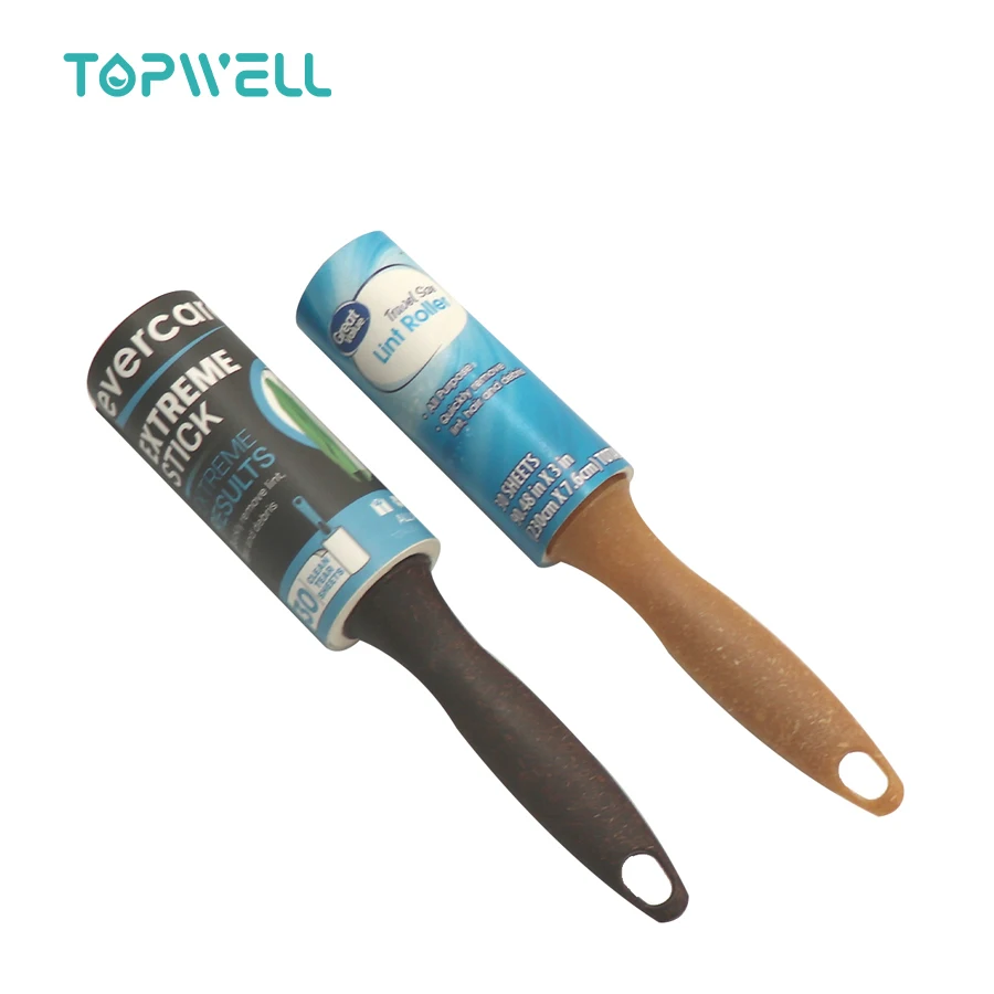 Topwill Portable Pet Hair Fur Fabric Mini Lint Remover Brush Super Sticky Eco Friendly Lint Rollers For Clothes