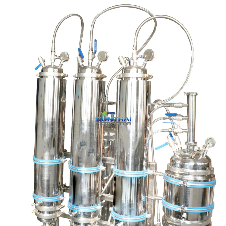 Sunthai 15lb closed loop extractor system With cooling coil and Molecular Sieve jacketed tanks