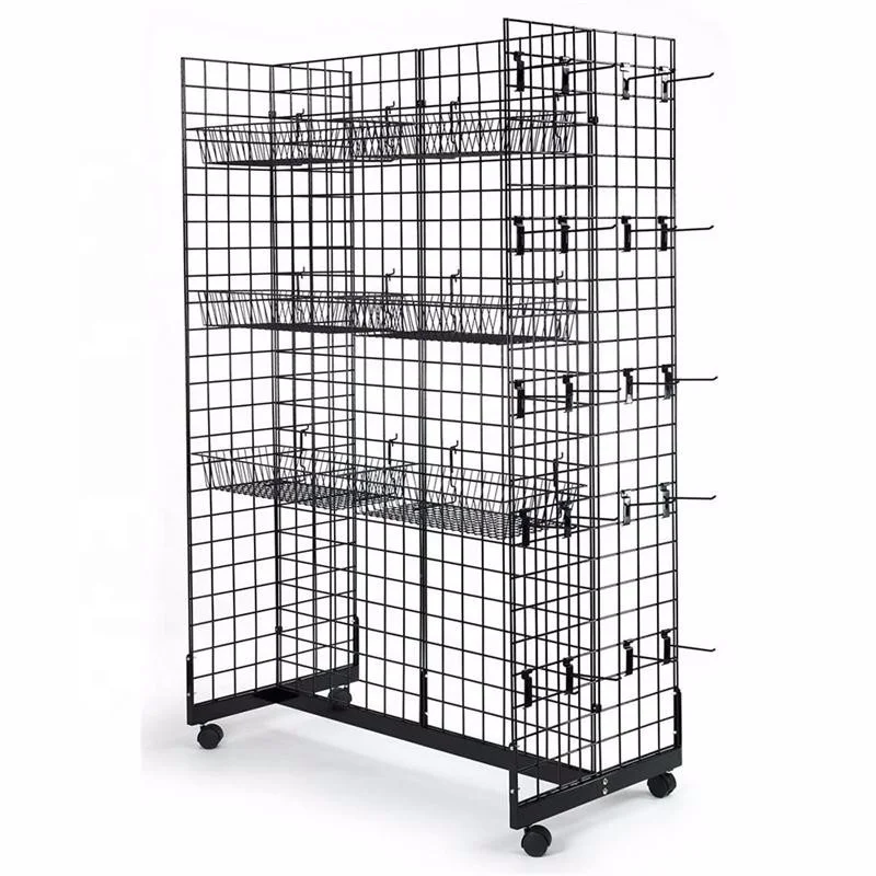 Ownace Wire Gird Wall Display Stand Rack Retail Store Hanging Wire Metal Grid Panel Wall Display Rack