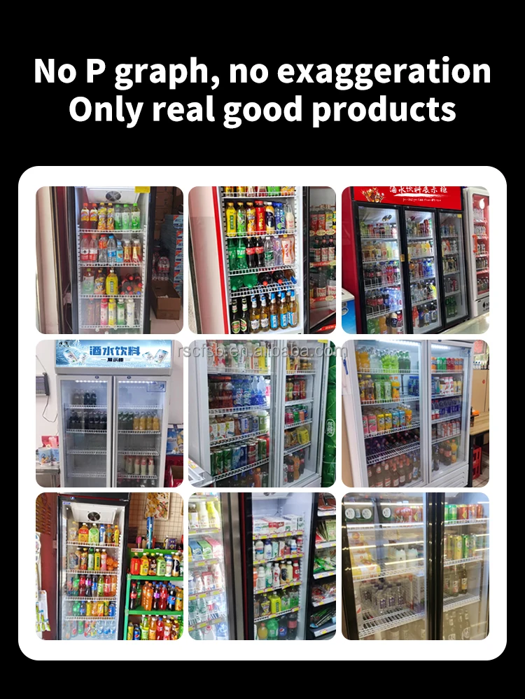 bar Fridge Cold Drink Display Chiller Beverage 2 Doors Beer
