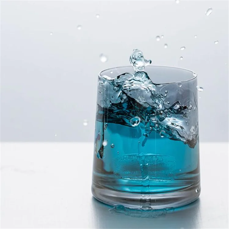 
Customized smooth crystal glass wine glasses of different colors 