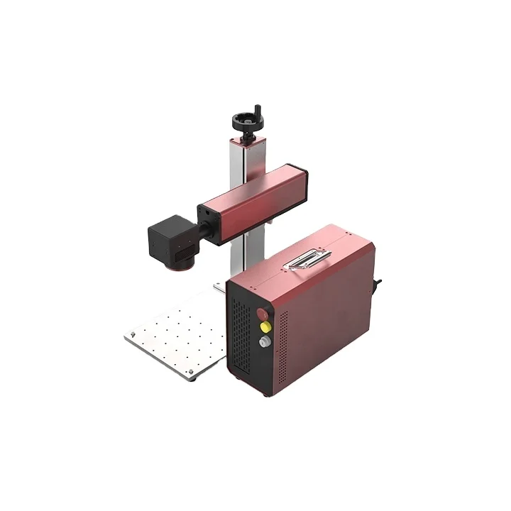 Small Mini 3d Color Portable Mopa Fiber Laser Raycus 20W 30W 50W 70W With Rotary Metal Fiber Laser Marking Machine