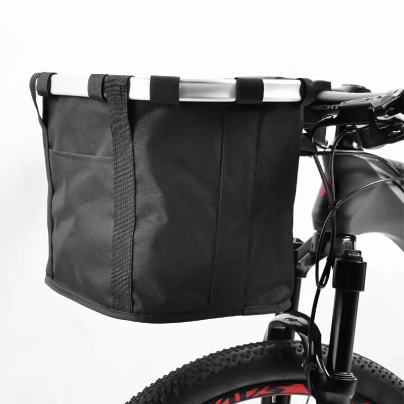 Bicycle Folding Bicycle Basket Outdoor Handbag Road Vehicle Large Capacity Front Bag Mountain Bike Riding Bag