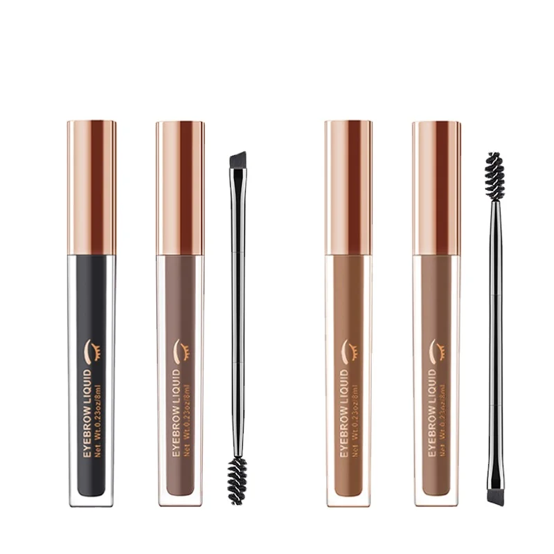 Фирменная торговая марка, четырехцветный крем для бровей, 3D жидкий крем для коррекции бровей на водной основе
