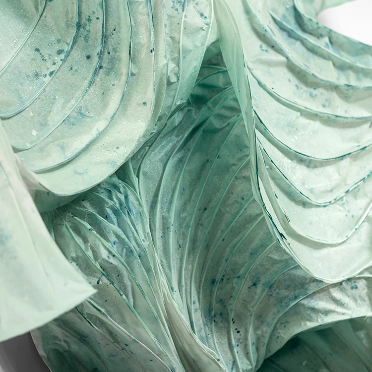Original design handmade fabric art installation shopping mall decoration cloth art dancing abstract fold cloud high-end custom