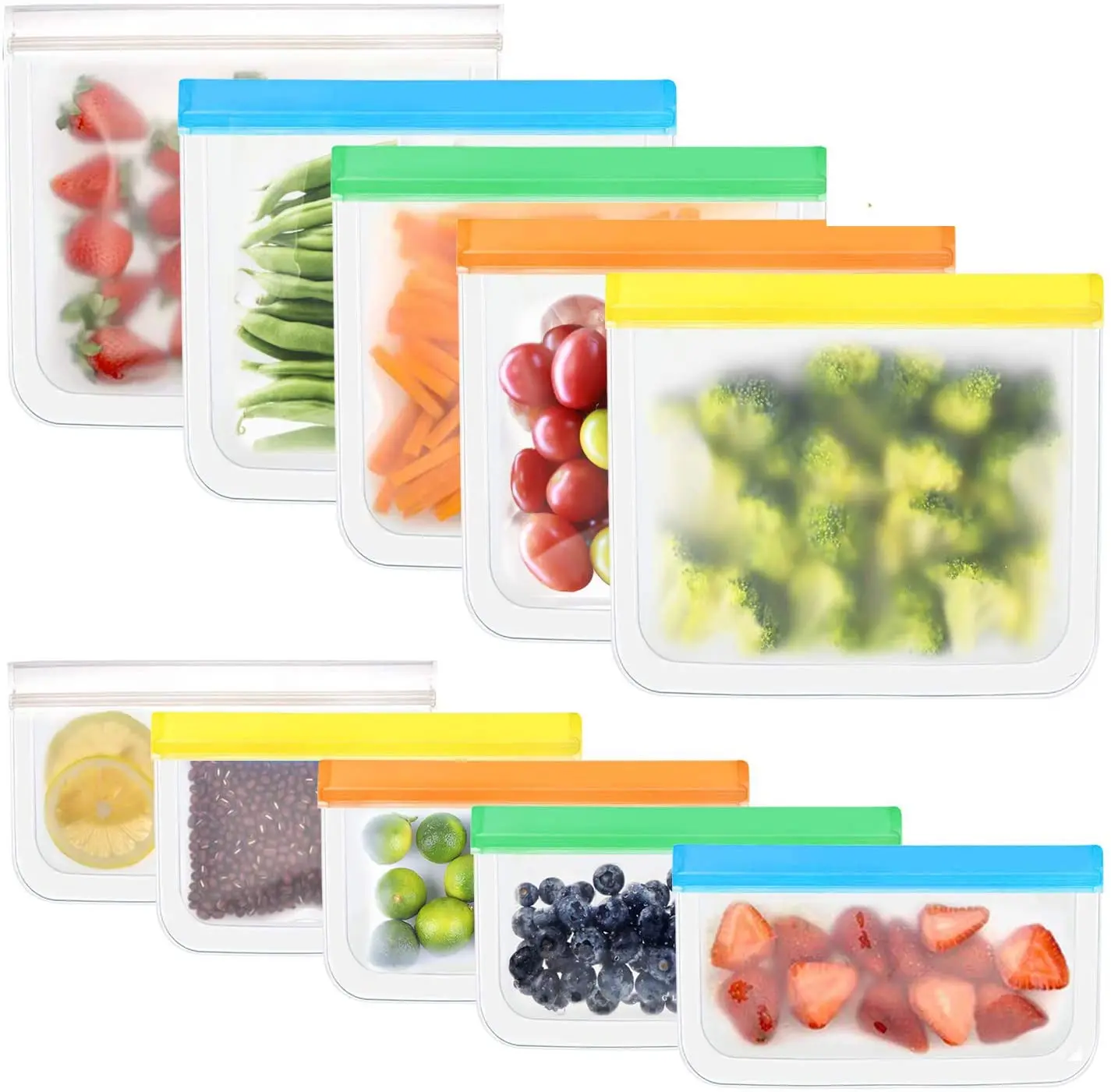 Пищевые пакеты для марината, мяса, овощей, фруктов, сэндвичей, закусок, герметичный многоразовый пакет для пищевых продуктов, герметичные прозрачные пакеты из ПЭВА