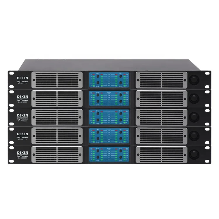 DEKEN DA-41600E Professional 1U Four Channels Digital Power Amplifier 1600W Suitable for Speaker Audio Sound System