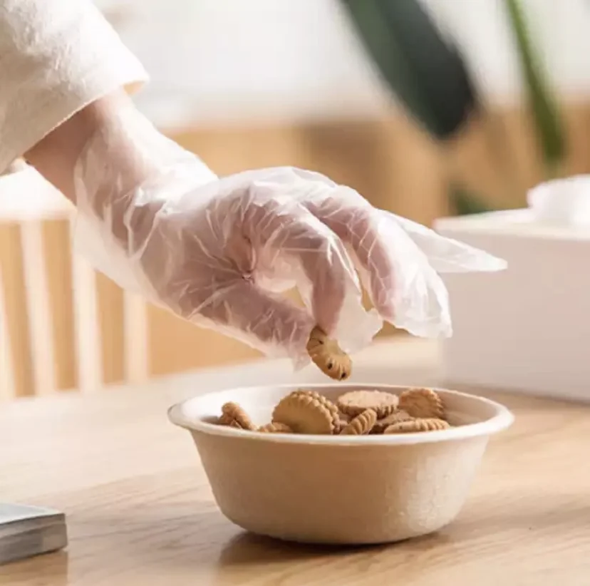 
Plastic Gloves Food Grade PE Gloves Made In China 