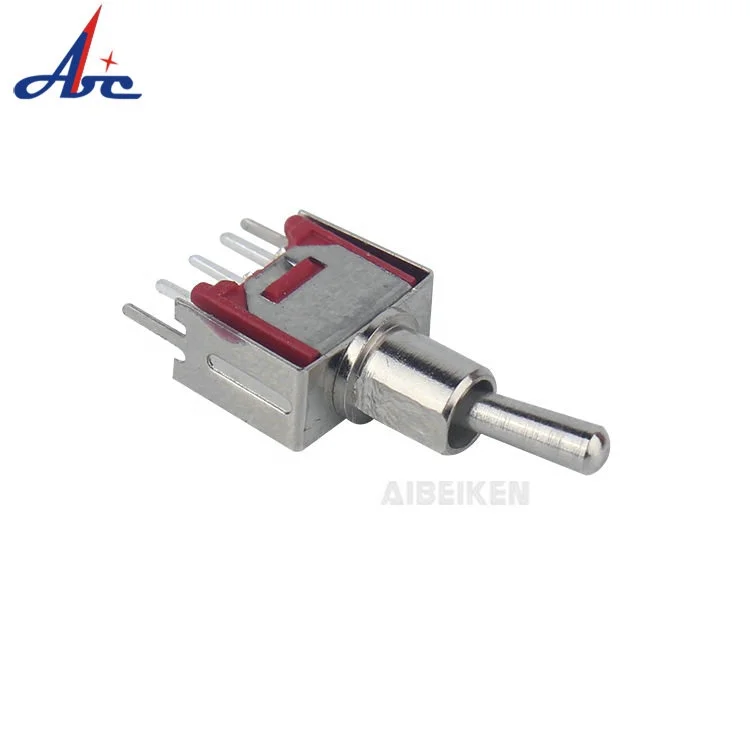 Высокое качество смц 5 мм-ON 1.5A 250V короткая ручка ПК POS терминал 3Pin SPDT тумблер с кронштейном