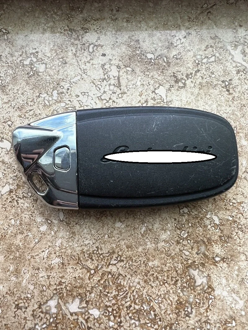 3 button key smart card replacement case shell for Lamborghini letter on the back with small key metal logo