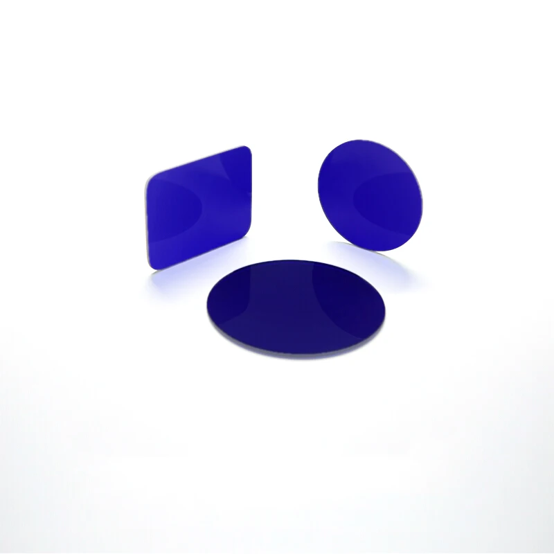 BG14 Blue Custom Size Custom Shape 3 Years OEM manufacturer Cyanine Optical Filter Glass