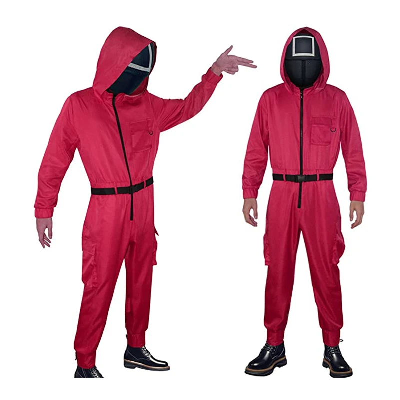 Squid Game Jumpsuit Costume for Boys Girls Cosplay Halloween Props 2021 TV Cosplay Jumpsuit
