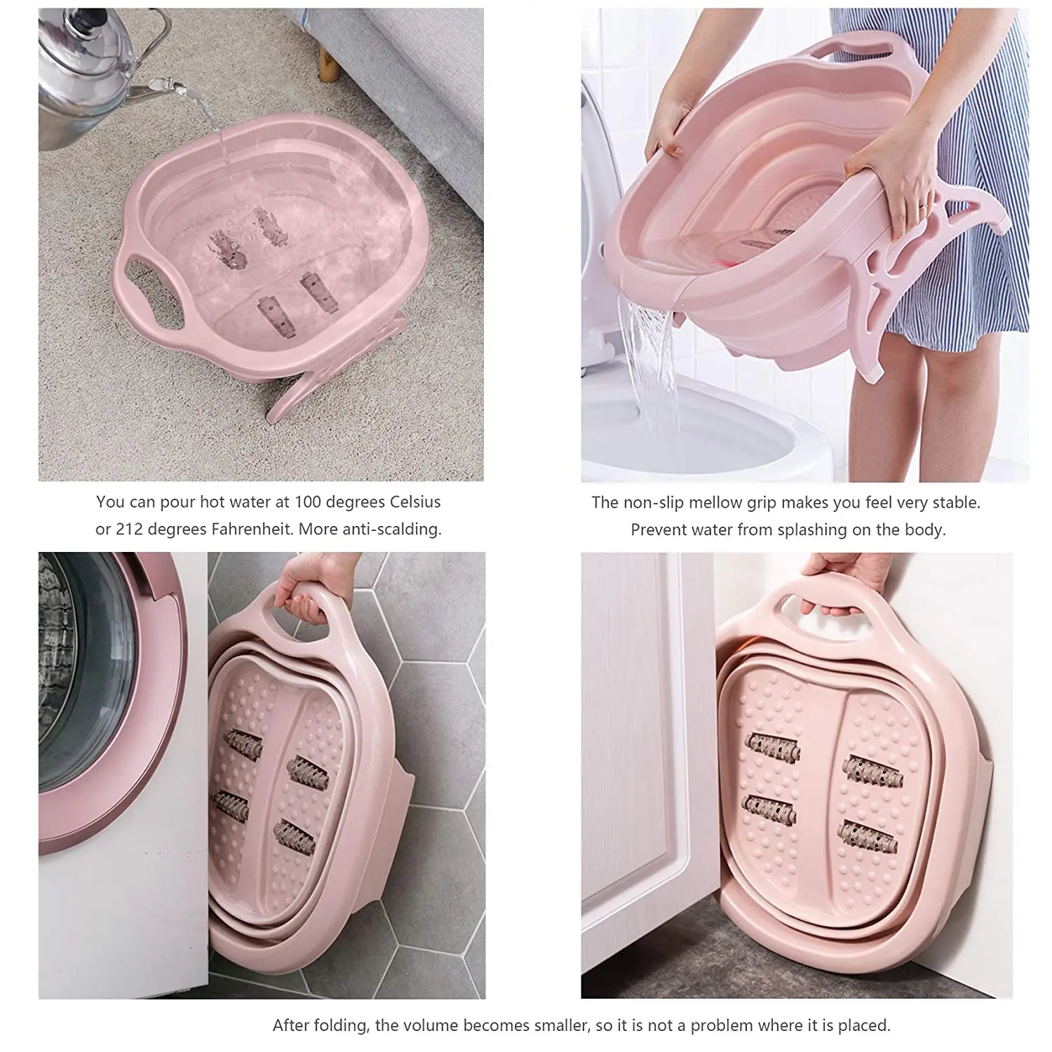 Large Foldable Foot Soaking Tub Bucket Feet Bath Spa Pedicures Bucket Feet Bath Pool