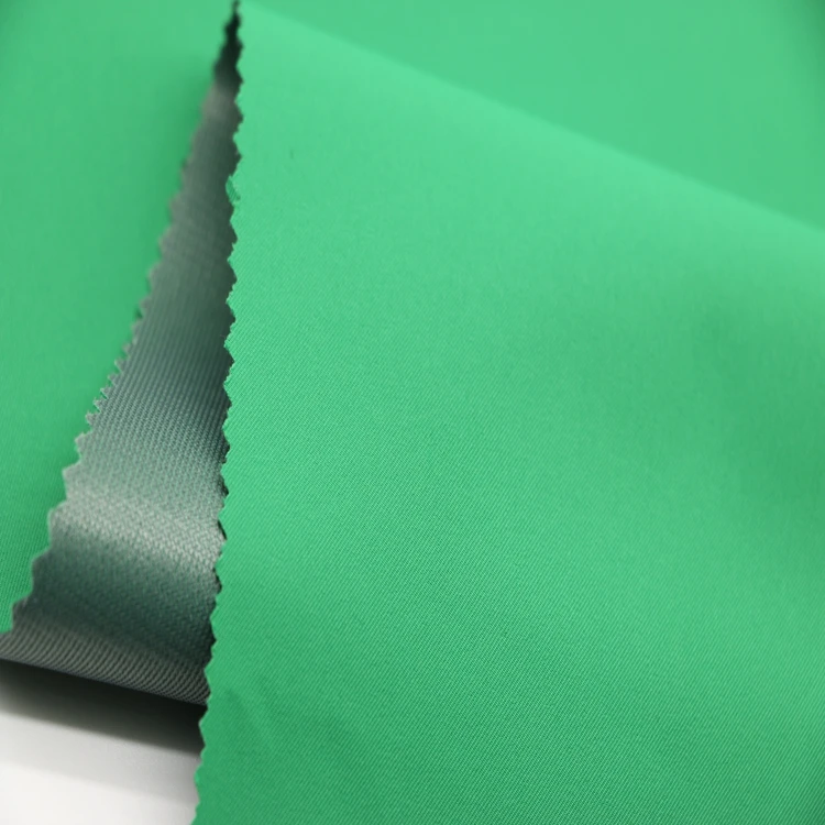 Water resistant breathable 3 layers twill polyester pongee bonded tricot for rain jacket