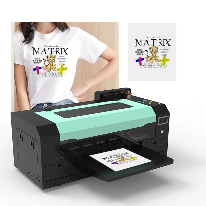 Zhou surmame new product 30cm dtf printer for clothes 1 Eps F1080 small size single head xp600 a3 dtf printer