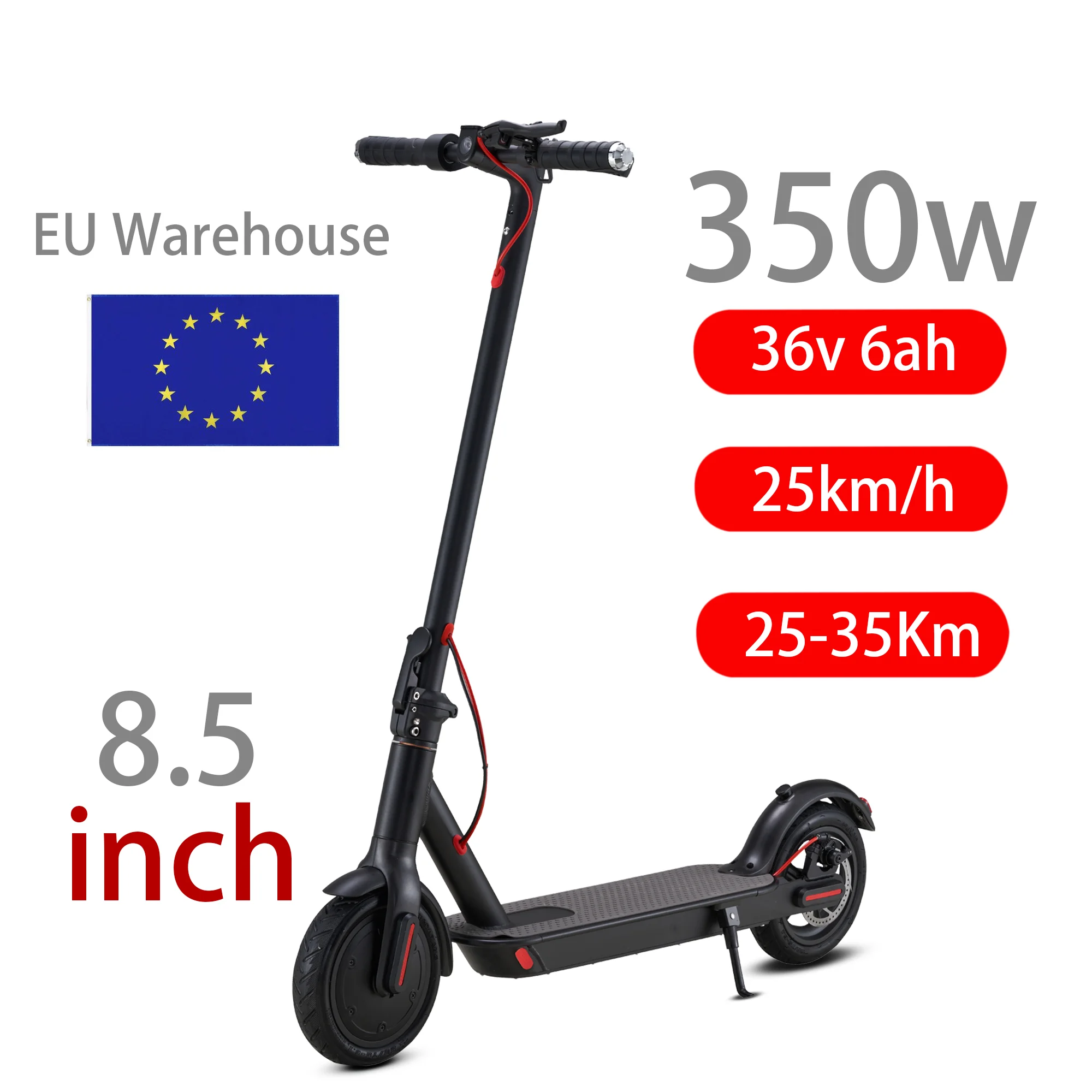 eu warehouse mi m365 electric scooter 350w 36v adult folding cheap electric scooter 25km/h speed