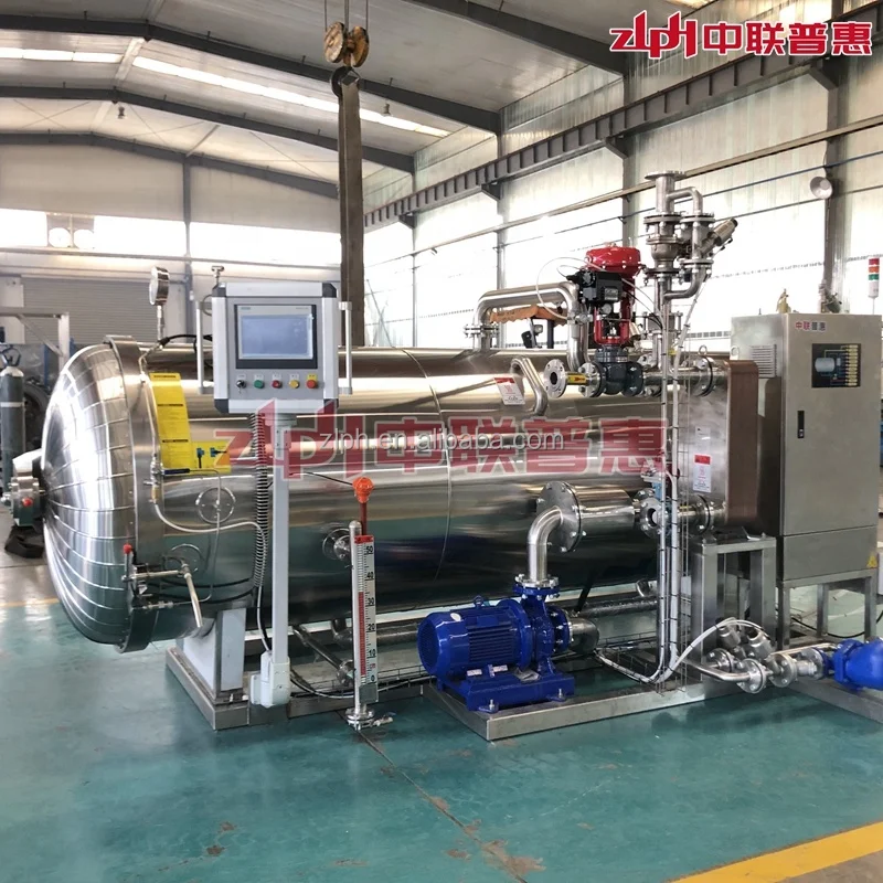 automatic horizontal food sterilizer water spray retort autoclave ready meal sterilizer