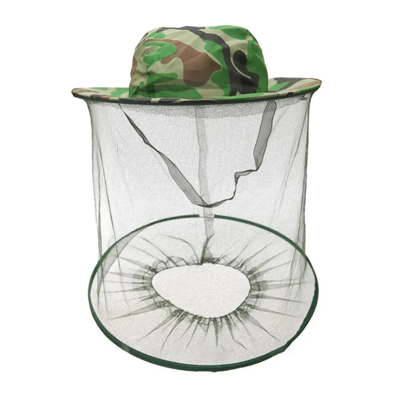 Bee Hat Outdoor Camouflage Shawl  Field Mosquito Jungle Hat Fishing Sunscreen  waterproof Cap Bucket Hats
