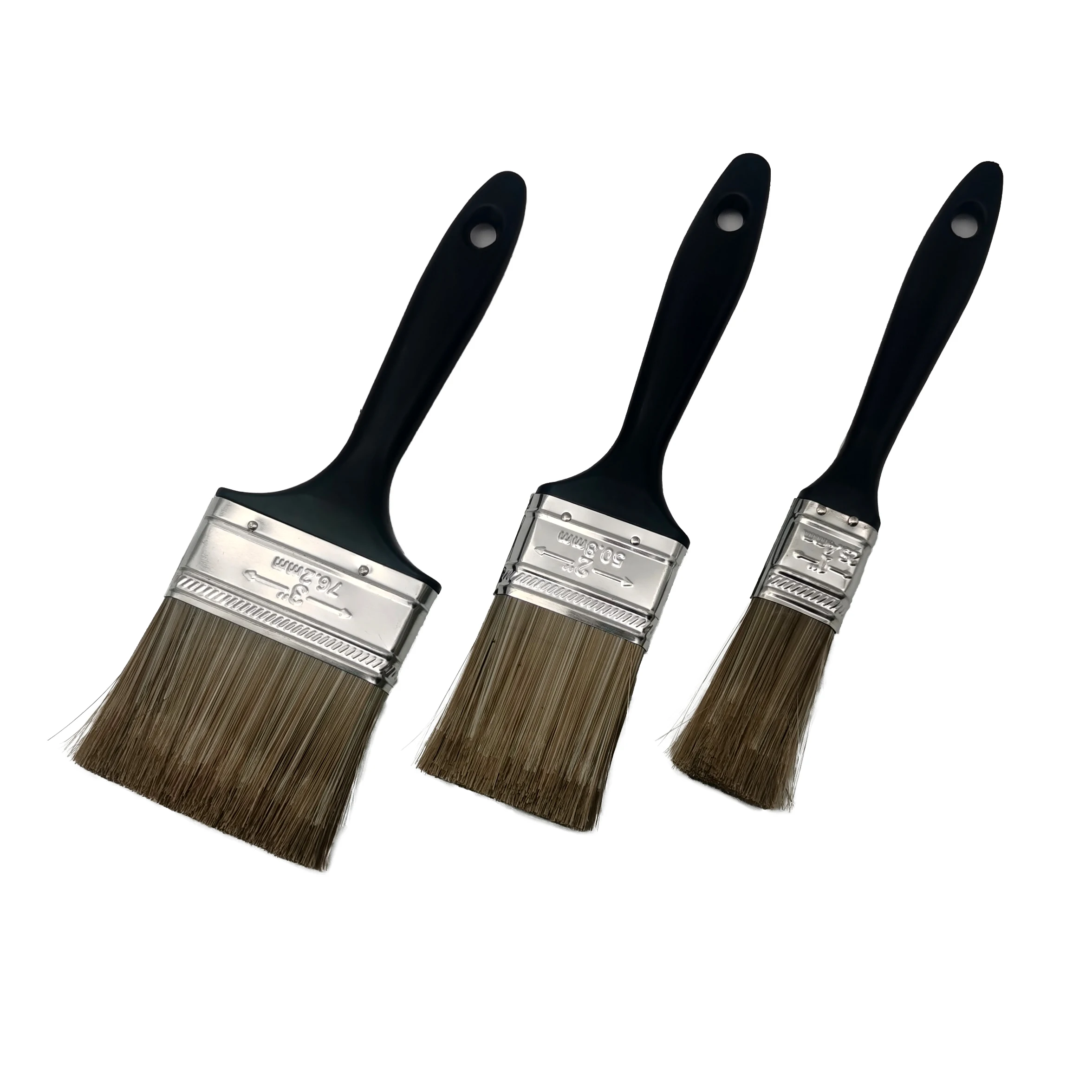 Cheap 3pcs professional oil paint brushes and flat paint brush