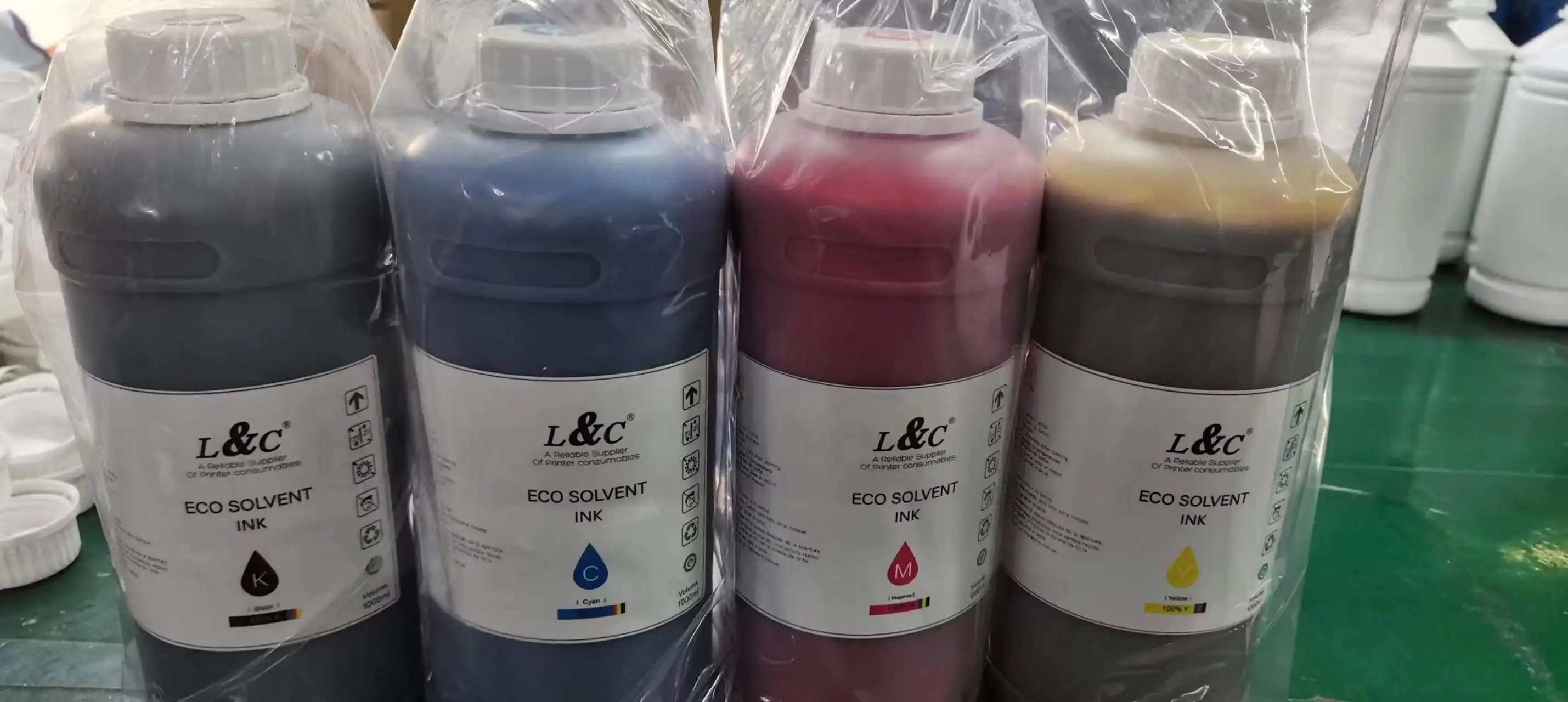 High quality fast dry 1000ml water based eco solvent ink for Epson printers I3200 dx5 dx6 xp600
