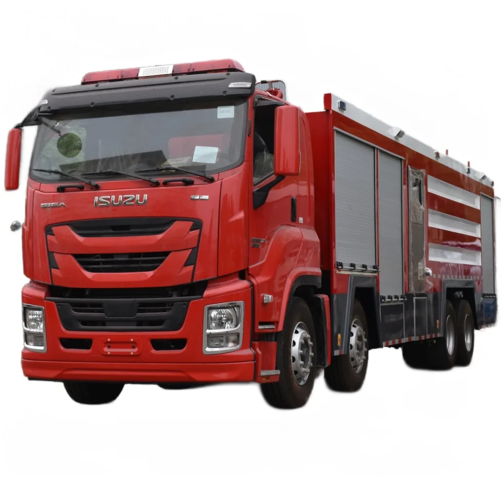 ISUZU GIGA Single row Heavy-duty Japanese truck 8*4   Brigade Vehicle 20000L water tank Roll Shutter  Fire Truck