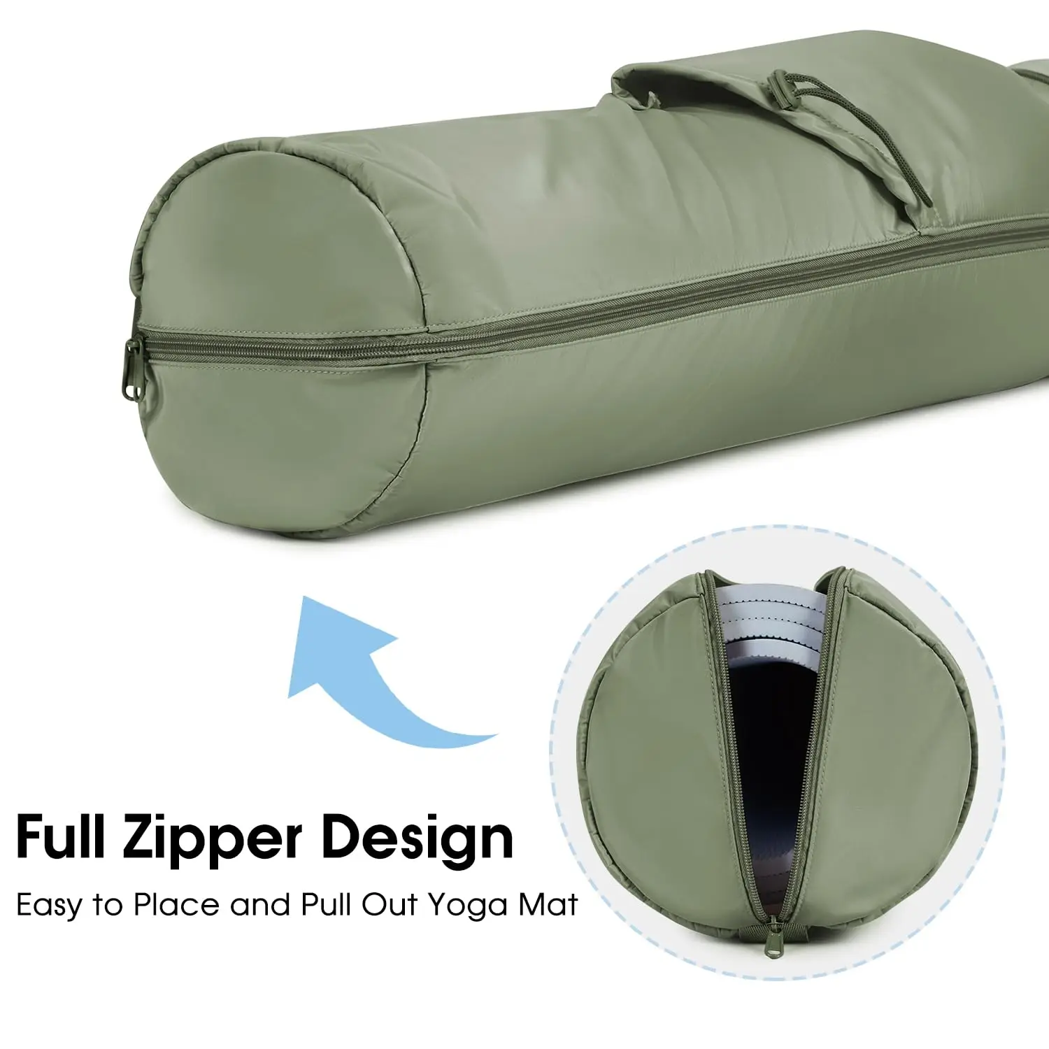 High Quality Custom Brand Large Yoga Mat Carry Bag for Men and Women Sports Polyester Tote with Waterproof Wet Pocket