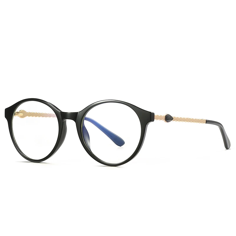 Eyewear Anti Blue Light Cat Eye Oversized Optical Large Metal Frames Glasses