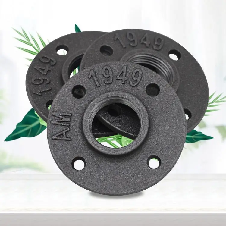11/4inch cast iron pipe fittings floor flange with BS thread for 4 Tier Rustic Metal Floating Shelves