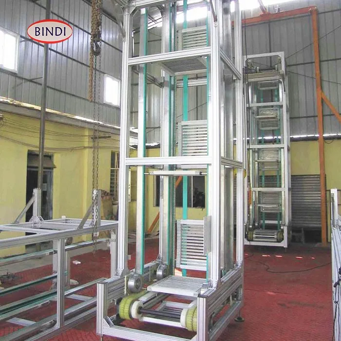 Vertical Lift Conveyor  used to elevate or lower containers