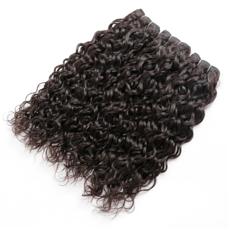 Water Wave Virgin Human Hair Bundles 28 30 Inch 4 Bundles Deal Raw Indian Hair Wet And Wavy Bundles Curly Remy Hair Extension