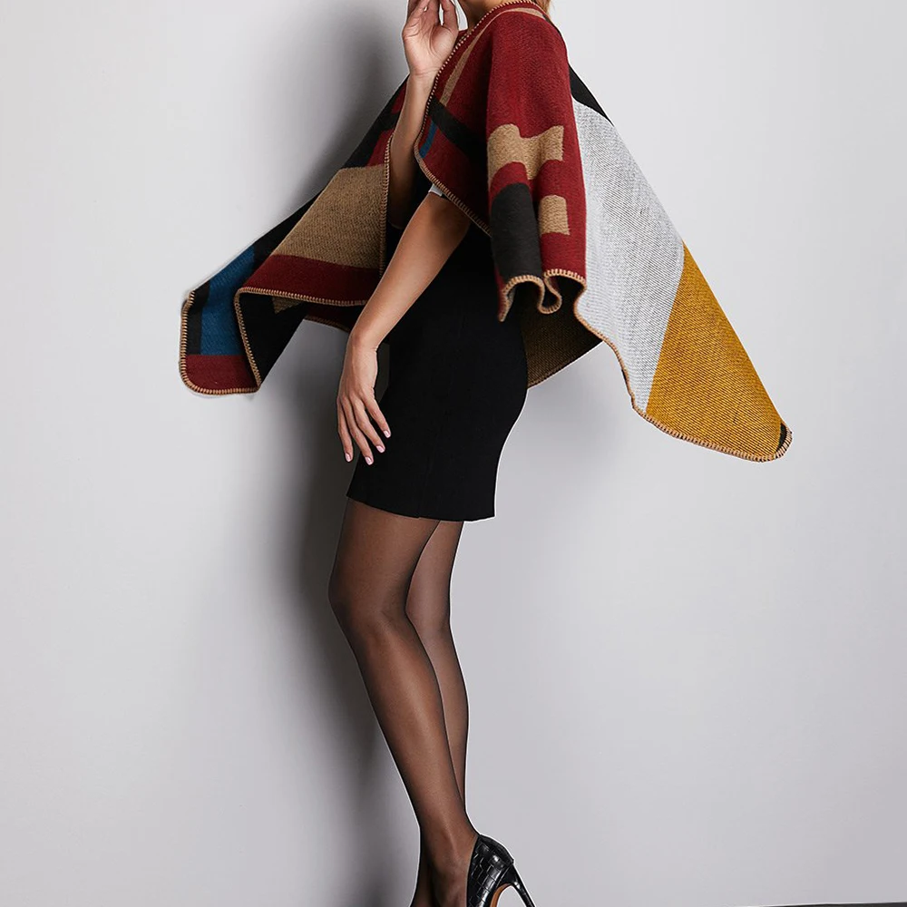 High Quality New Style sweater Fashion Knitting Winter Poncho Women