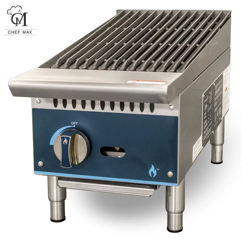 Chefmax ресторанный газовый гриль для барбекю столешница лавовый угольные грили коммерческий магазин всесезонный из нержавеющей стали