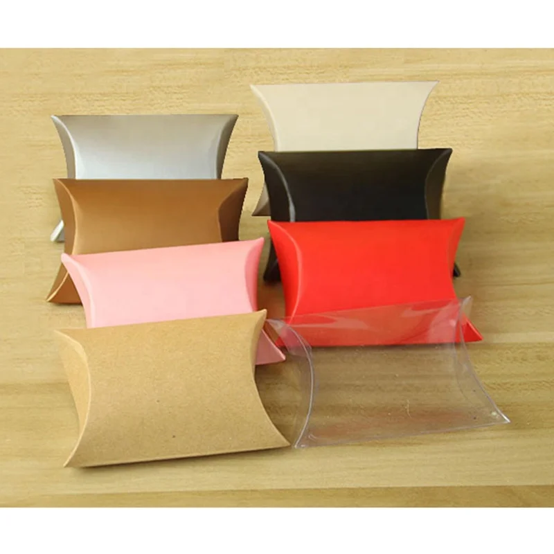 
Different colors 230gsm paperboard pillow bag shape candy packaging box 