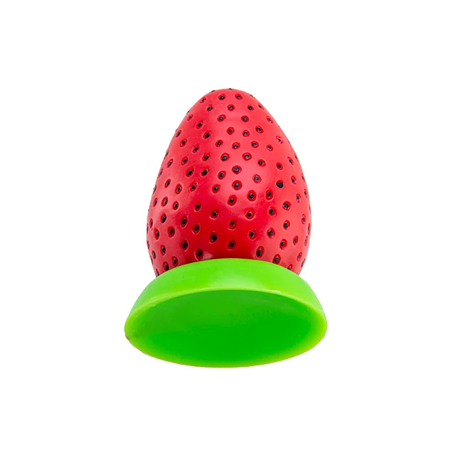 Suction Cup Strawberry Dildo Male Butt Plug Female G-Spot Stimulator Sex Toy Anal Expansion