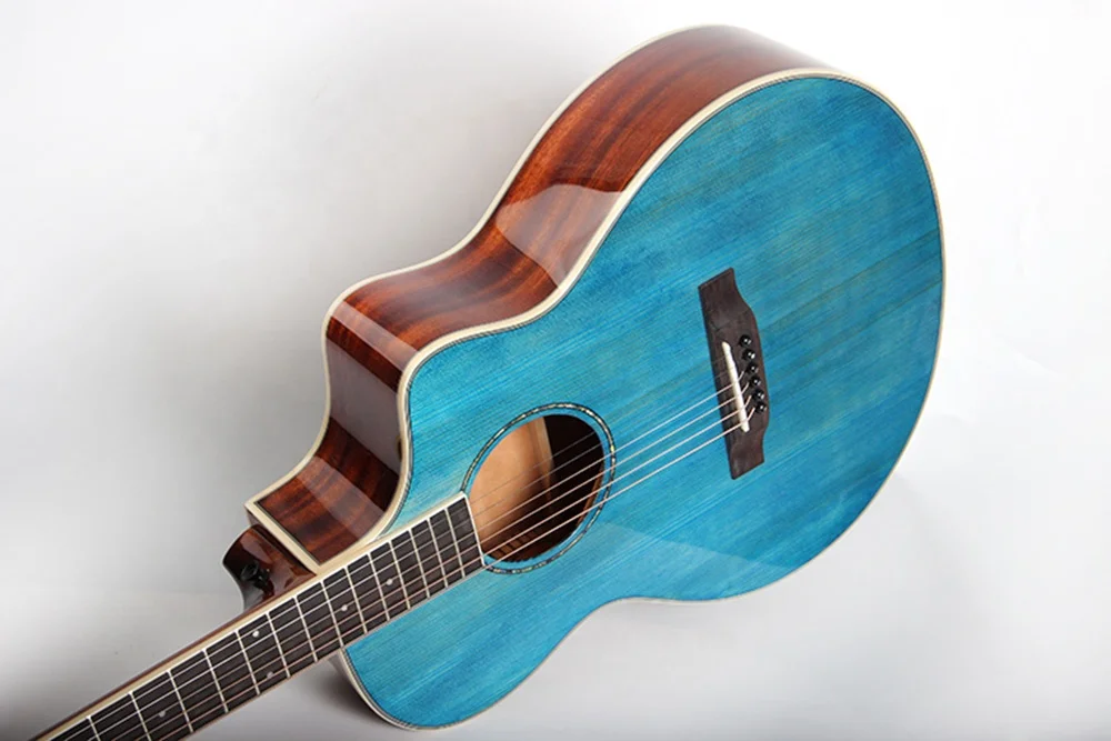CH-1650S-40JF   Wholesale Beautiful Chihiro Guitar Acoustic 40 Inch Colourful Guitar