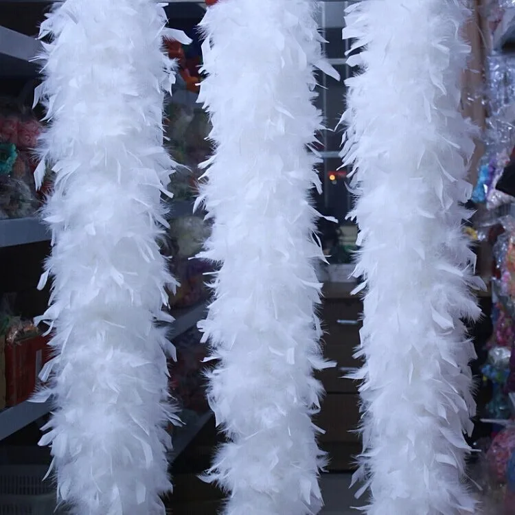Wholesale best quality 120g Red turkey feather boa colorful party feather boa