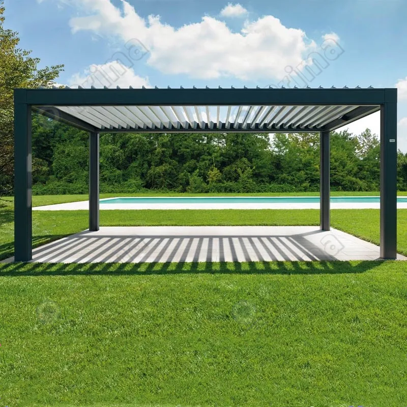 Weather resistant recycled wood plastic Composite outdoor veranda eco-friendly WPC alfresco Pergola