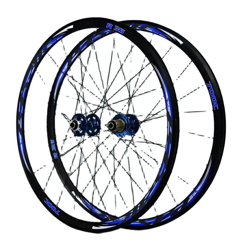 Light Weight Disc Brake Road Bicycle Wheels 700C Fixed Gear Bike Aluminium Alloy Wheelset