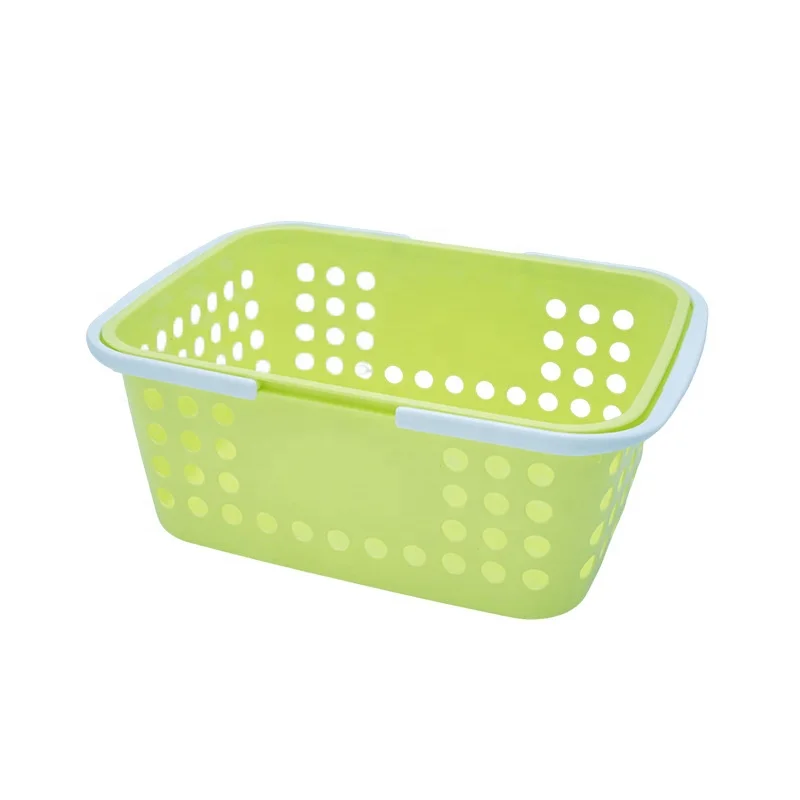 [msmx]Supermarket Chains Black Shopping Plastic Basket Handle Plastic Baskets