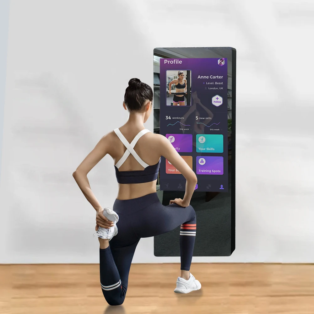 1080P LCD Display 43 Inch Interactive Touch Screen Smart Vertical Magic Mirror Indoor Digital Signage Advertising Display